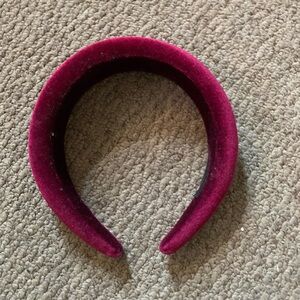 Elegant Velvet Headband - Rich Burgundy